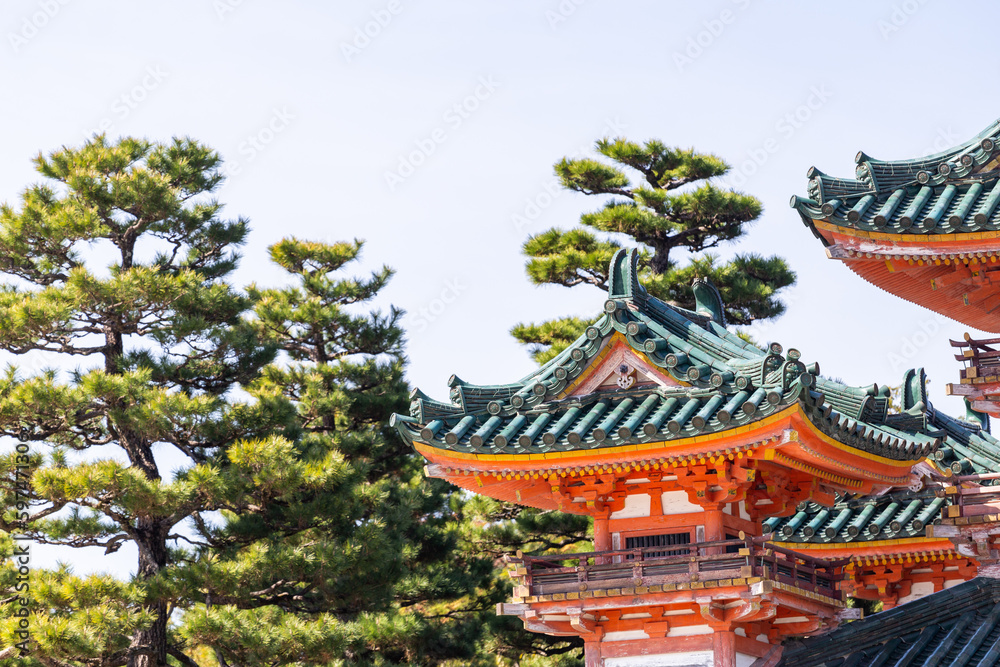 Japanese temple in the park