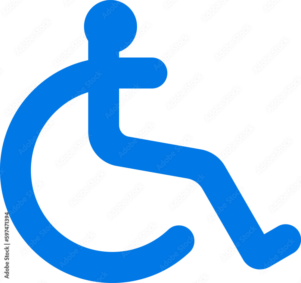 Handicapped patient line icon. Disabled man outline icon. Linear style sign for mobile concept and web design. Handicapped patient line icon. Disabled man outline icon. Linear style sign for mobile concept and web design.