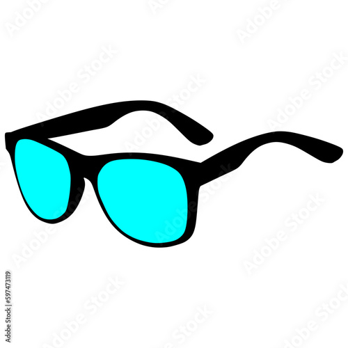 Blue Color Sun glass Graphic for Summer