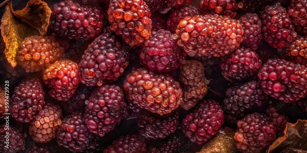 AI Generative. AI Generated. Macro shot photo of close up berry blackberries. Graphic design background. Graphic Art AI Generative. AI Generated. Macro shot photo of close up berry blackberries. Graphic design background. Graphic Art