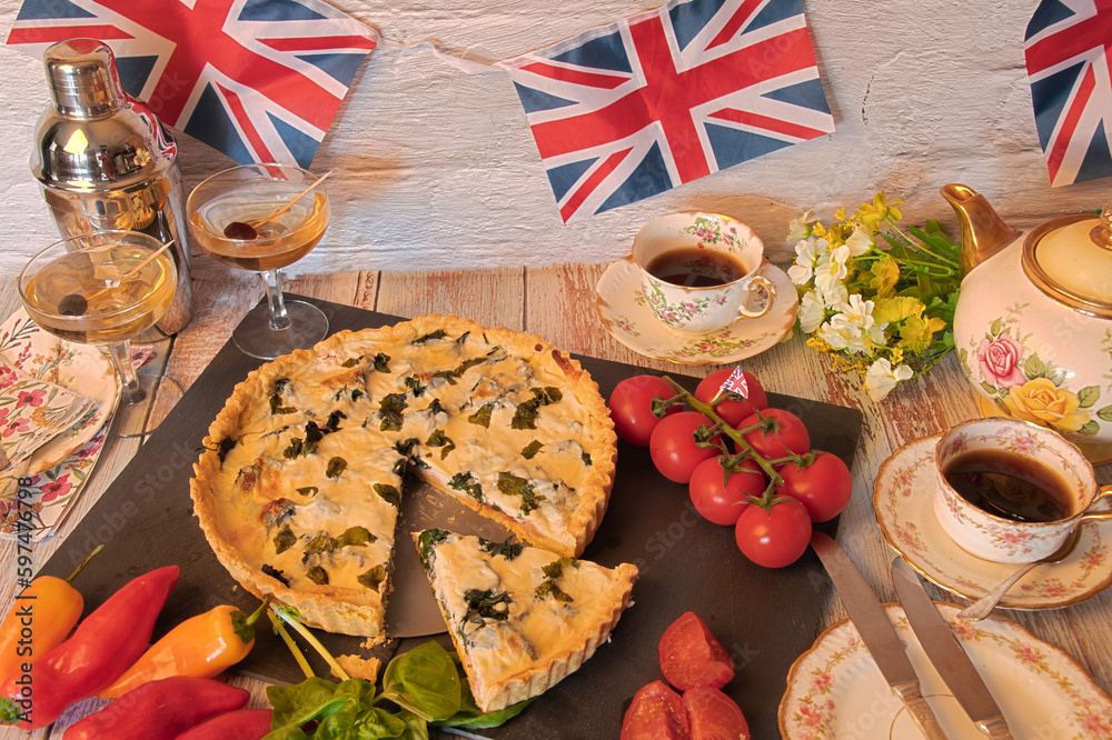 King Charles coronation official dish spinach quiche celebration party