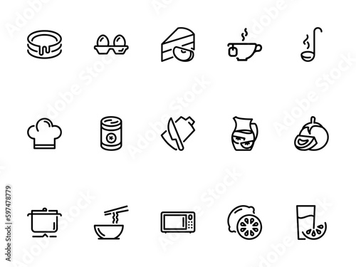 Simple vector icon on a theme cuisine, food, drinks, juice, soup