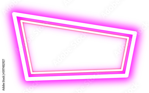 Retro Neon Border. Announcement Board .