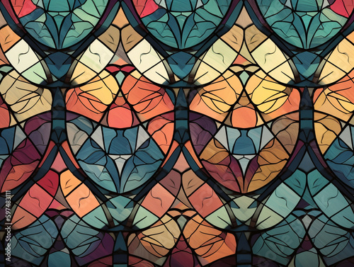 A Geometric Pattern Inspired by Stained Glass | Generative AI