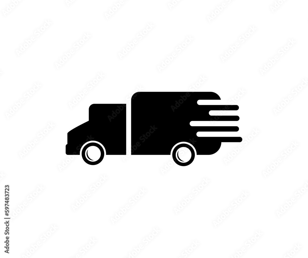 Fast moving shipping delivery van icon. Fast and free shipping. Fast driving vehicle symbol vector design and illustration.
Fast moving shipping delivery van icon. Fast and free shipping. Fast driving vehicle symbol vector design and illustration.