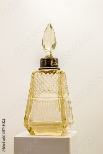 Antique empty glass scent bottle
