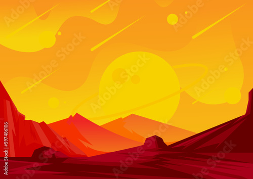 abstract lanscape background with rocks nature concept