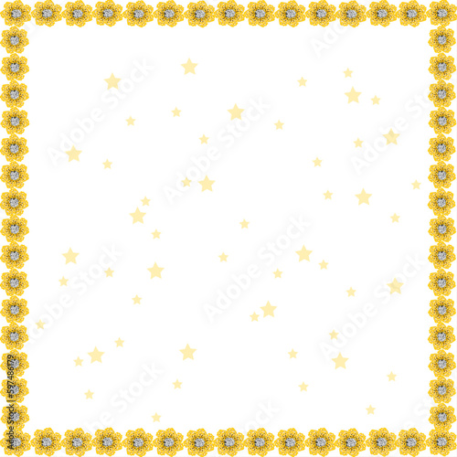 Background golden flowers and yellow stars  for brochure  banner  invitation  wallpaper  mobile screen