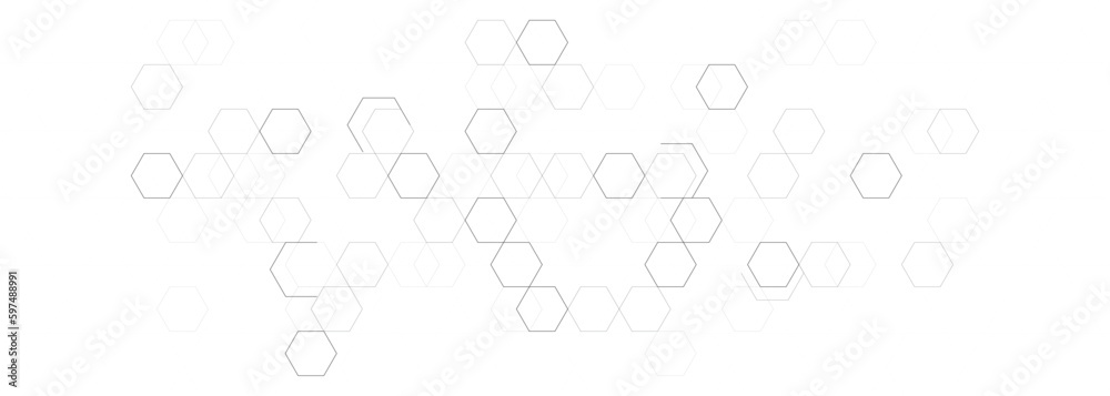 white background hexagon pattern abstract elements design. Concept engineer, medical, technology, science, data security. vector tamplate.