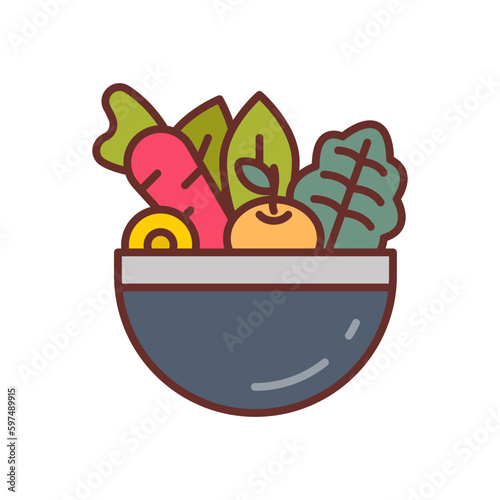 Salad Bar icon in vector. Illustration