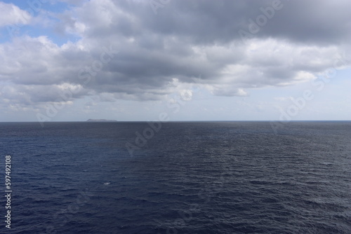 The Unesco World Heritage Site and Nature Reserve Ilhas Selvagens in the Atlantic Ocean seen from the ship