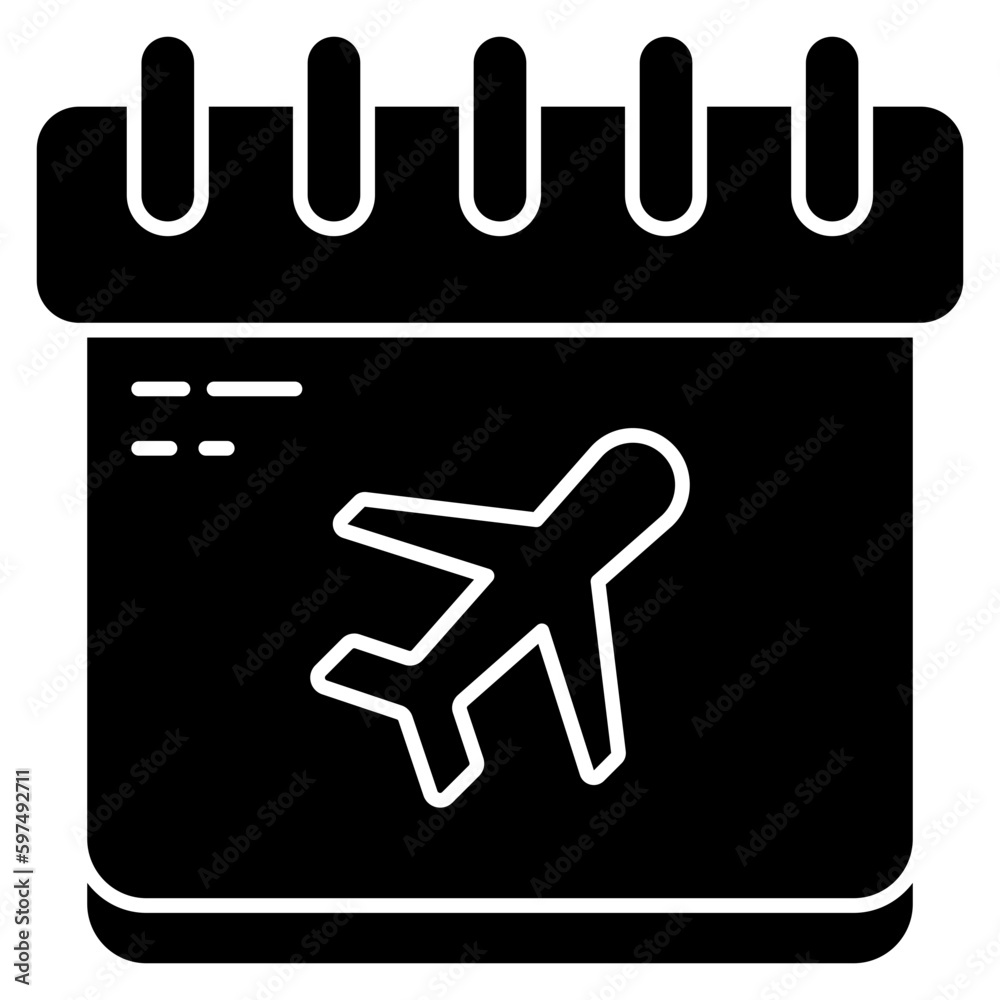 An icon design of flight schedule 