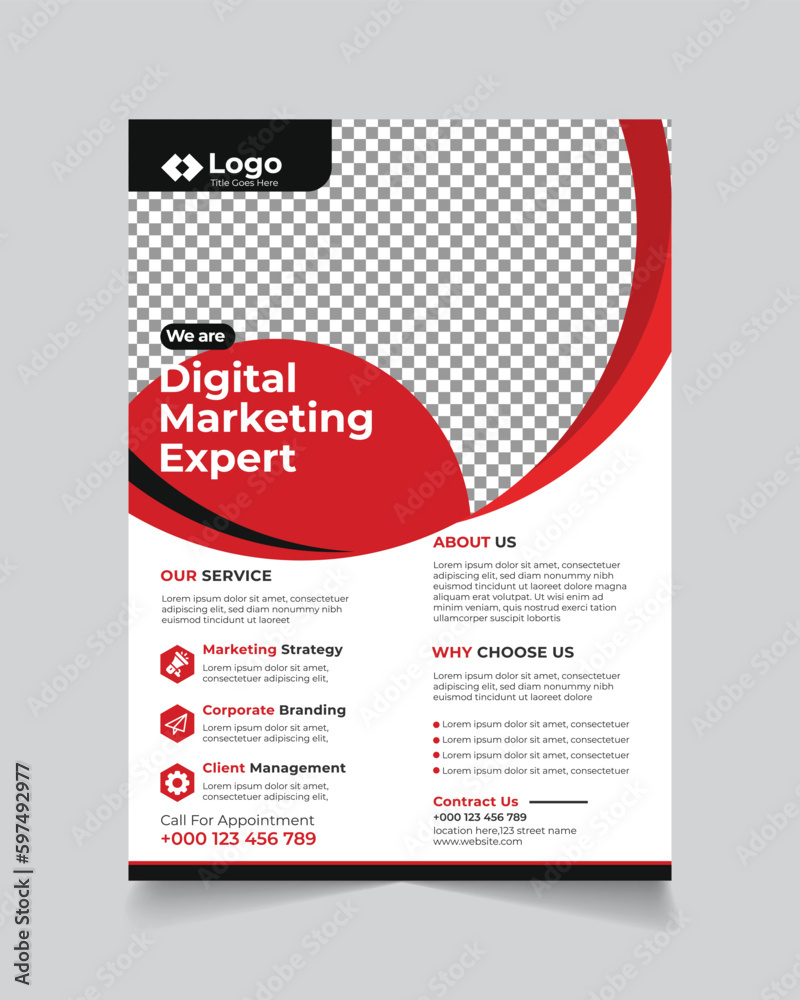 we are digital marketing experts, corporate business flyer template