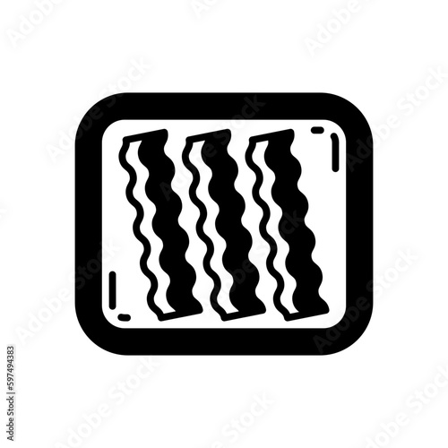Bacon icon in vector. Illustration