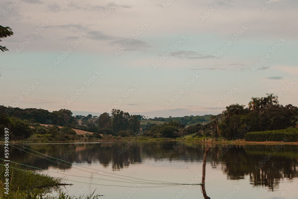 calm lake landscape