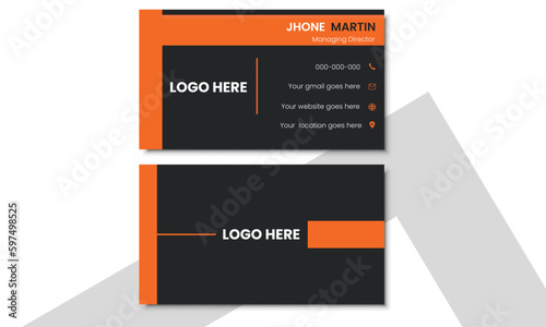 Simple modern visiting card template design, professional name card design