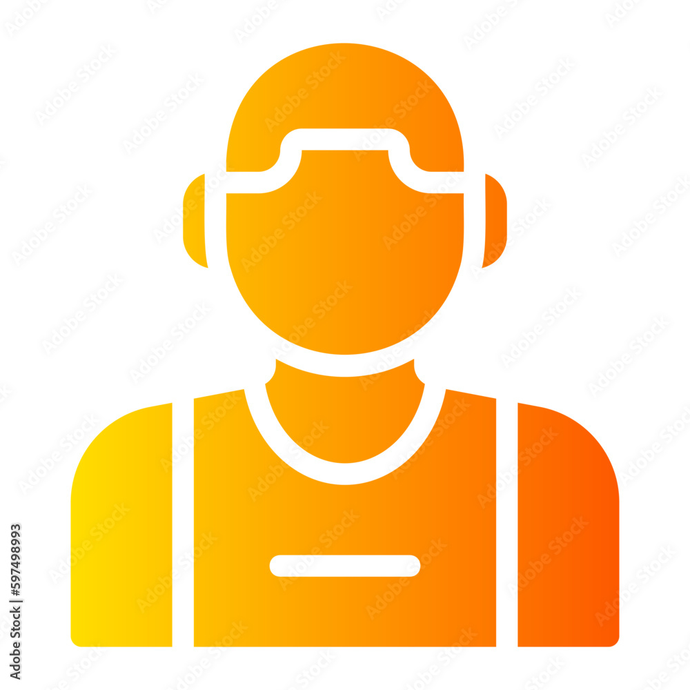 Obraz premium basketball player gradient icon