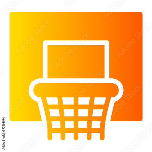 basketball hoop gradient icon