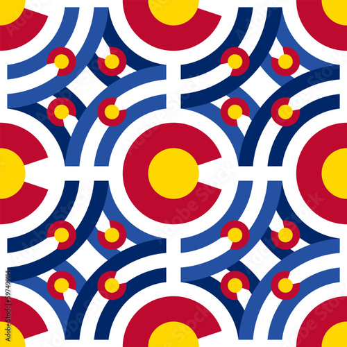 colorado state flag pattern design. vector illustration