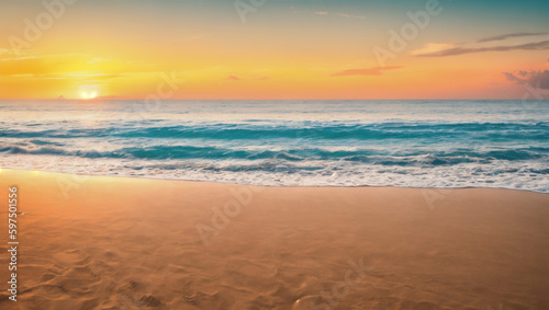 sunset over the beach