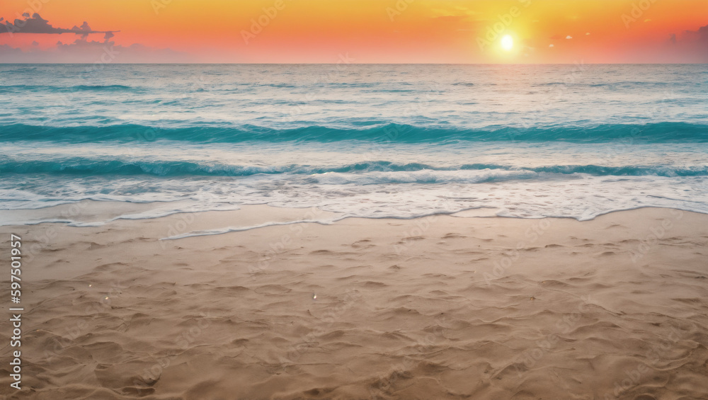Obraz premium sunset over the beach