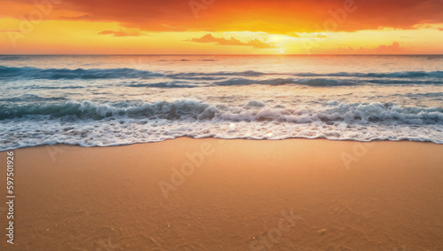 Fototapeta Naklejka Na Ścianę i Meble -  sunset over the beach
