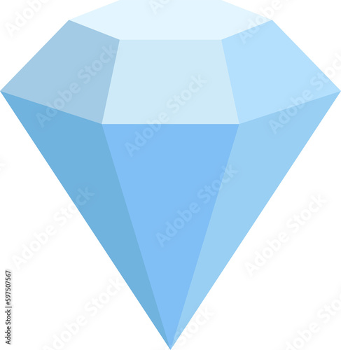 Diamond icon in png. Blue gem icon. Diamond symbol in flat. Transparent gem sign in png. Brilliant sign. Blue diamond pictogram. Transparent gem in flat.