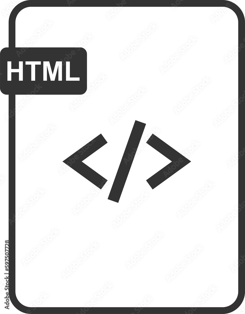 Html file icon in png document format html file extension document 