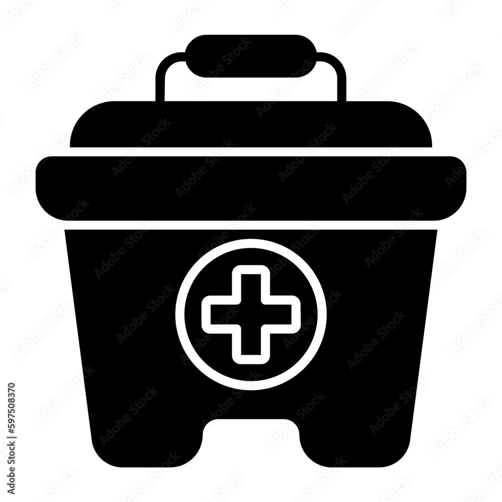 Obraz premium Medical Box Glyph Icon