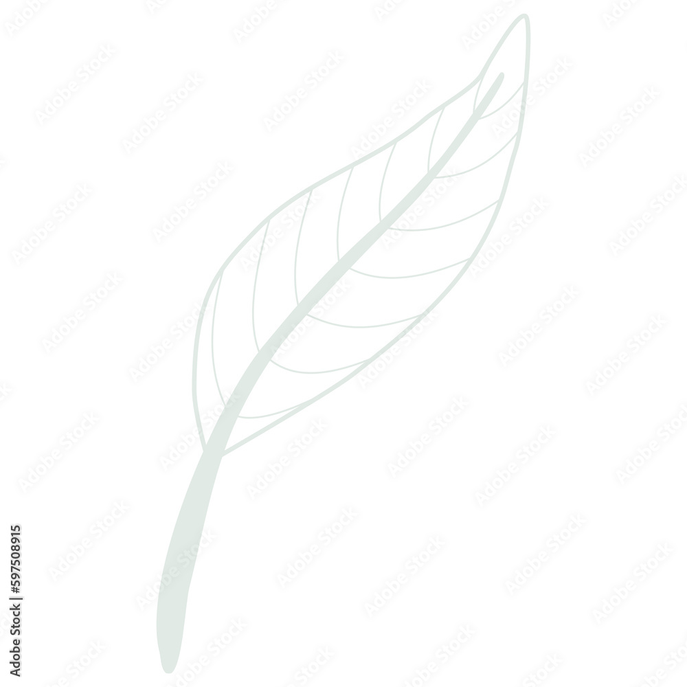 Line art leaf 