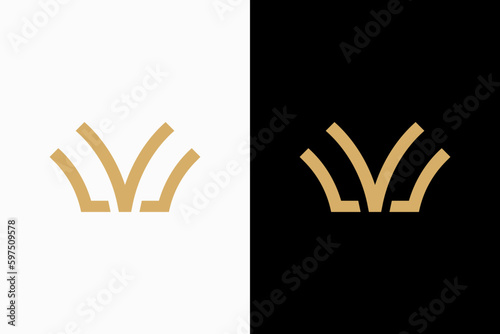 LV VL logo vector premium design photo