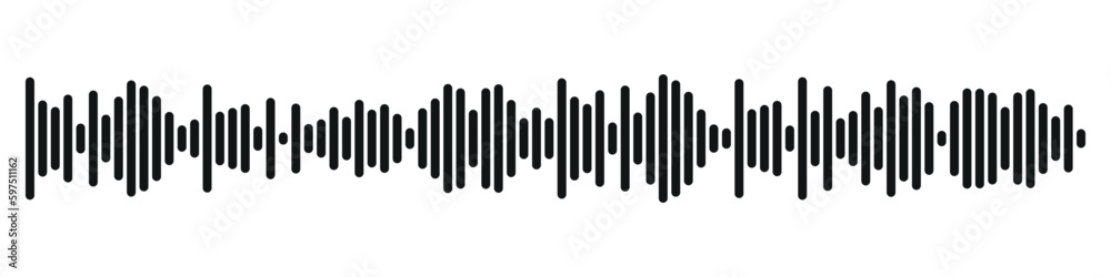 Sound radio form. abstract music audio soundwave. Vector isolated illustration - obrazy, fototapety, plakaty 