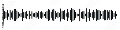 Sound radio form. abstract music audio soundwave. Vector isolated illustration