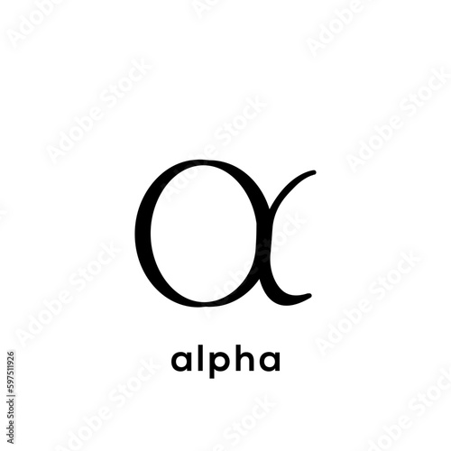 Alpha icon vector logo design template