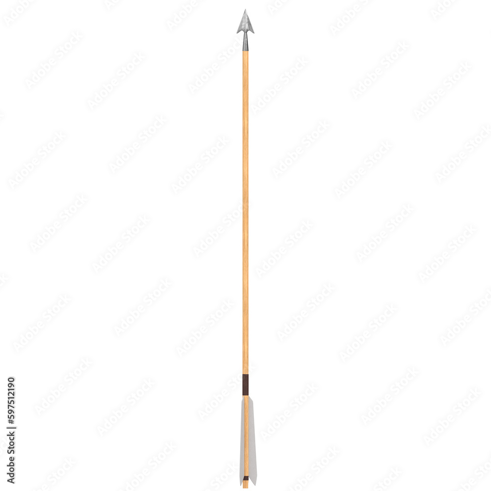 3D rendering illustration of an archery arrow 3D rendering illustration of an archery arrow