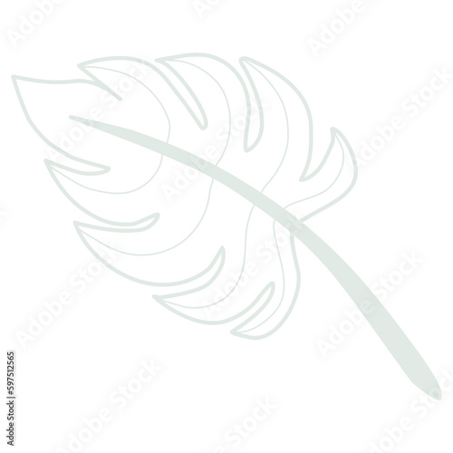 Line art leaf 