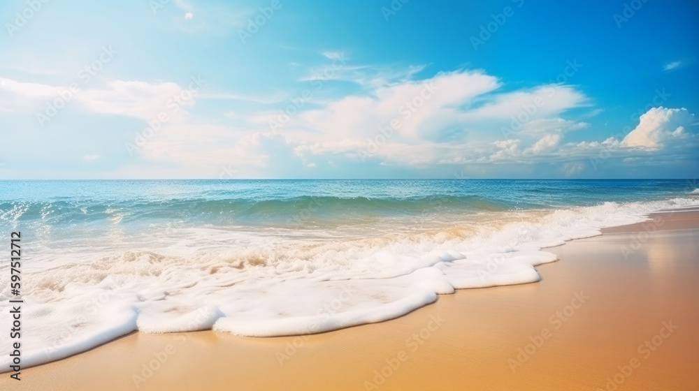 Seaside background. Illustration AI Generative