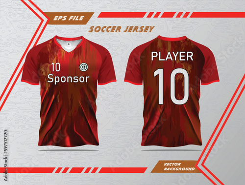 Modern soccer jersey template sport t-shirt design for racing, cycling, football, gaming, motocross