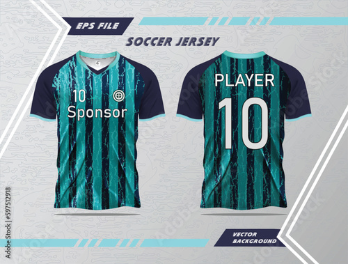 Modern soccer jersey template sport t-shirt design for racing, cycling, football, gaming, motocross
