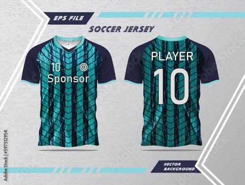 Modern soccer jersey template sport t-shirt design for racing, cycling, football, gaming, motocross