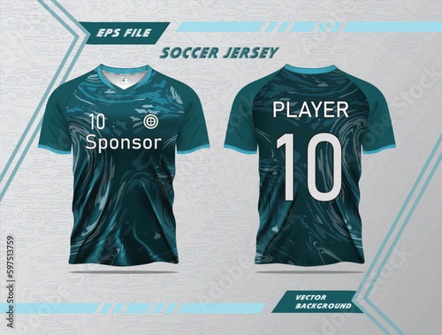 Modern soccer jersey template sport t-shirt design for racing, cycling, football, gaming, motocross