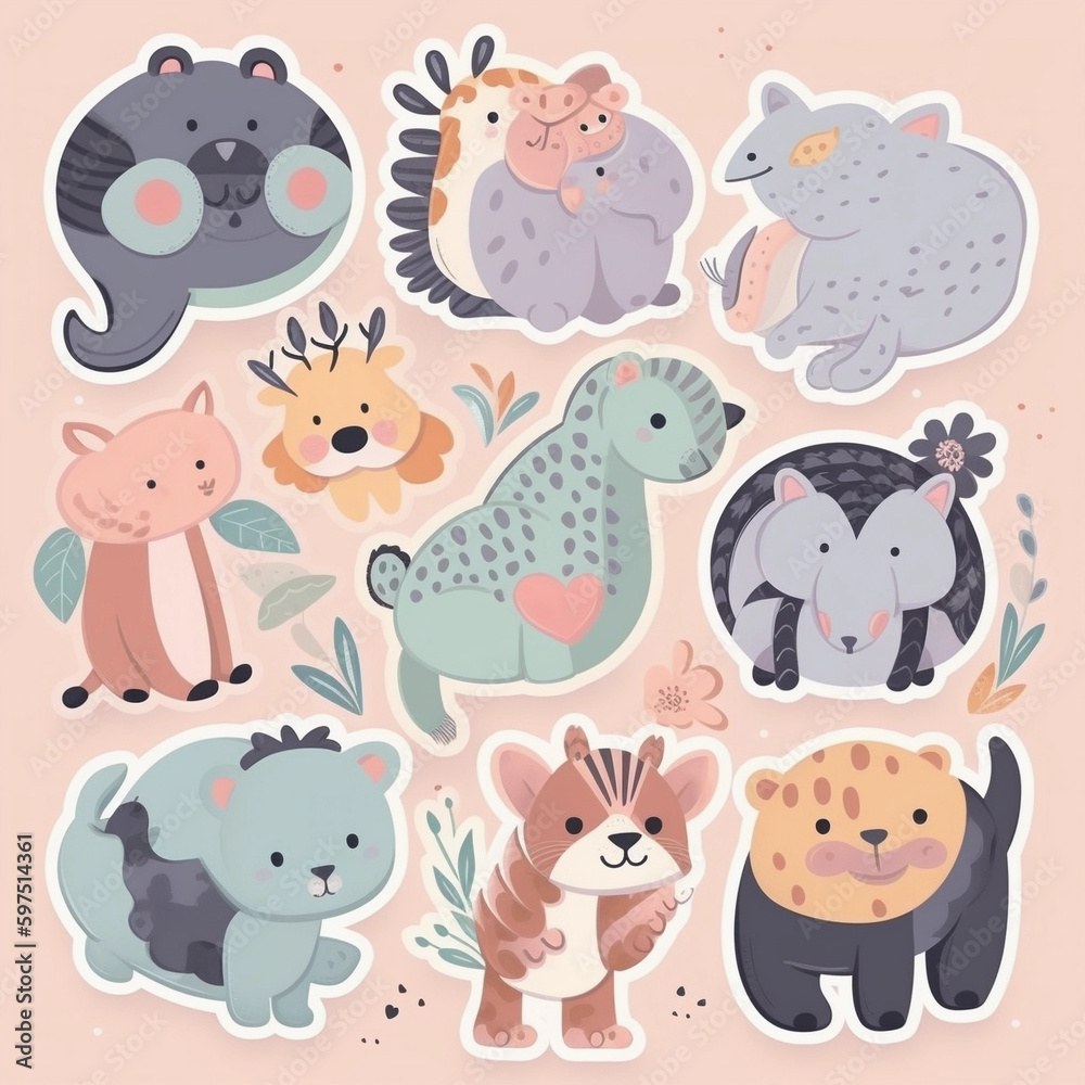 Obraz premium Fun and Frolic Sticker Co.