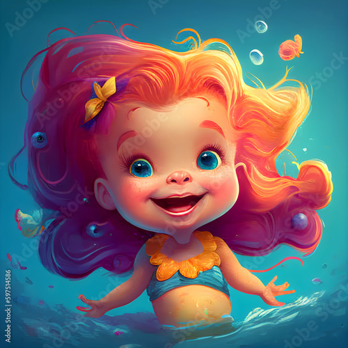 Credible_Mermaid_happy_smiling_funny_toddlers_version