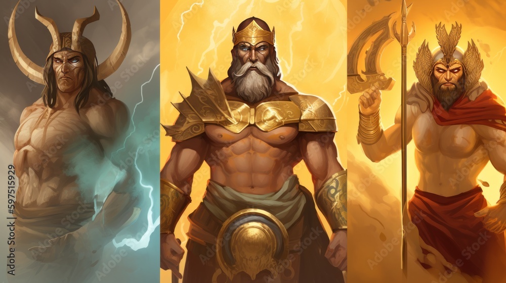 Greek mythology, with powerful gods, epic heroes, and legendary monsters