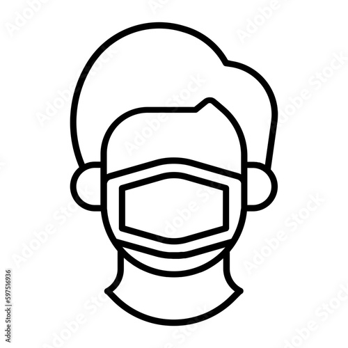 Facemask Thin Line Icon