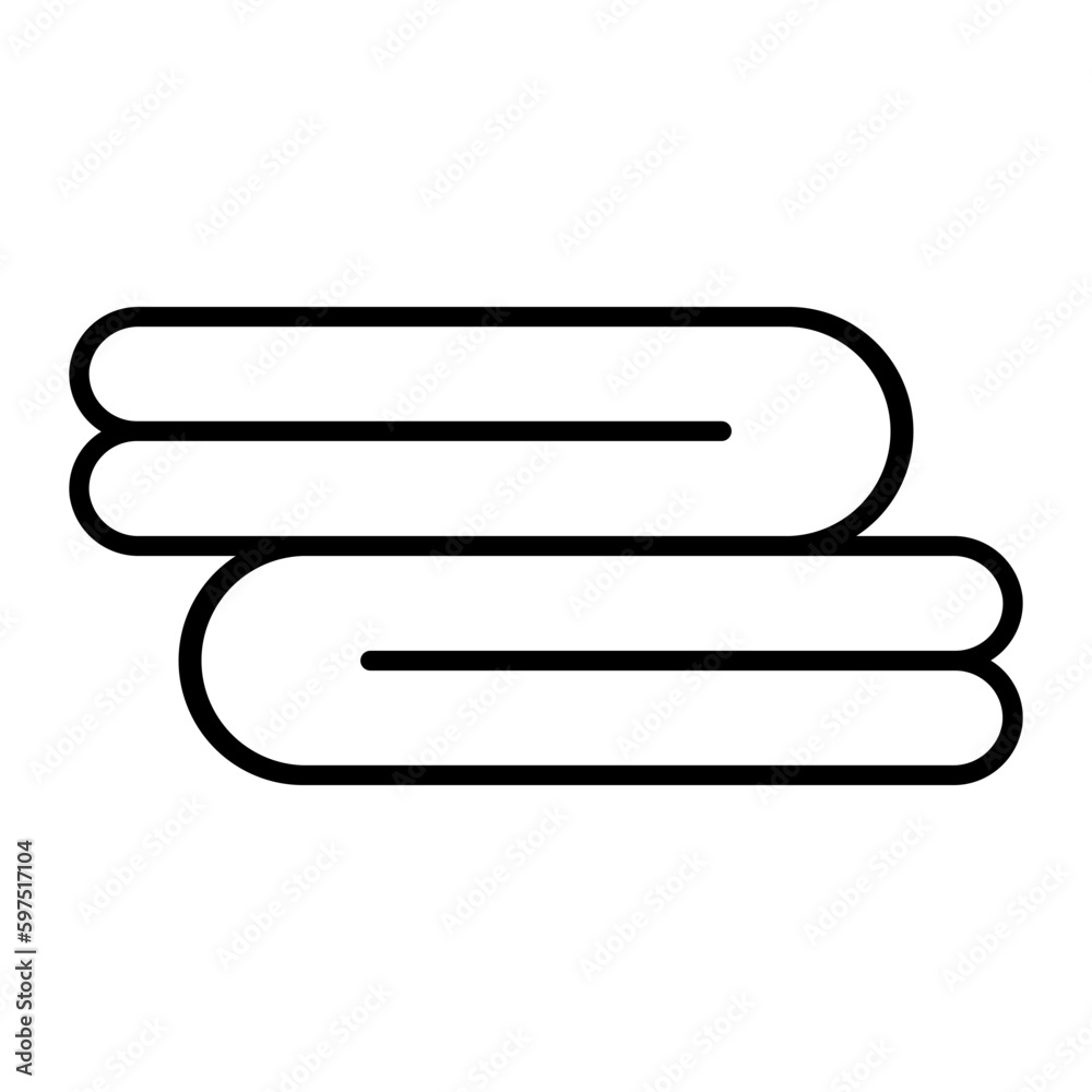 Towels Thin Line Icon Towels Thin Line Icon