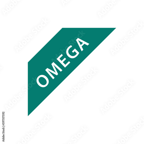 Omega icon vector logo design template