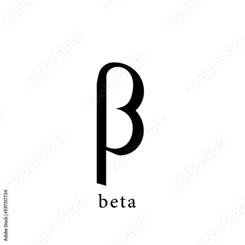 Alpha beta icon vector logo design template