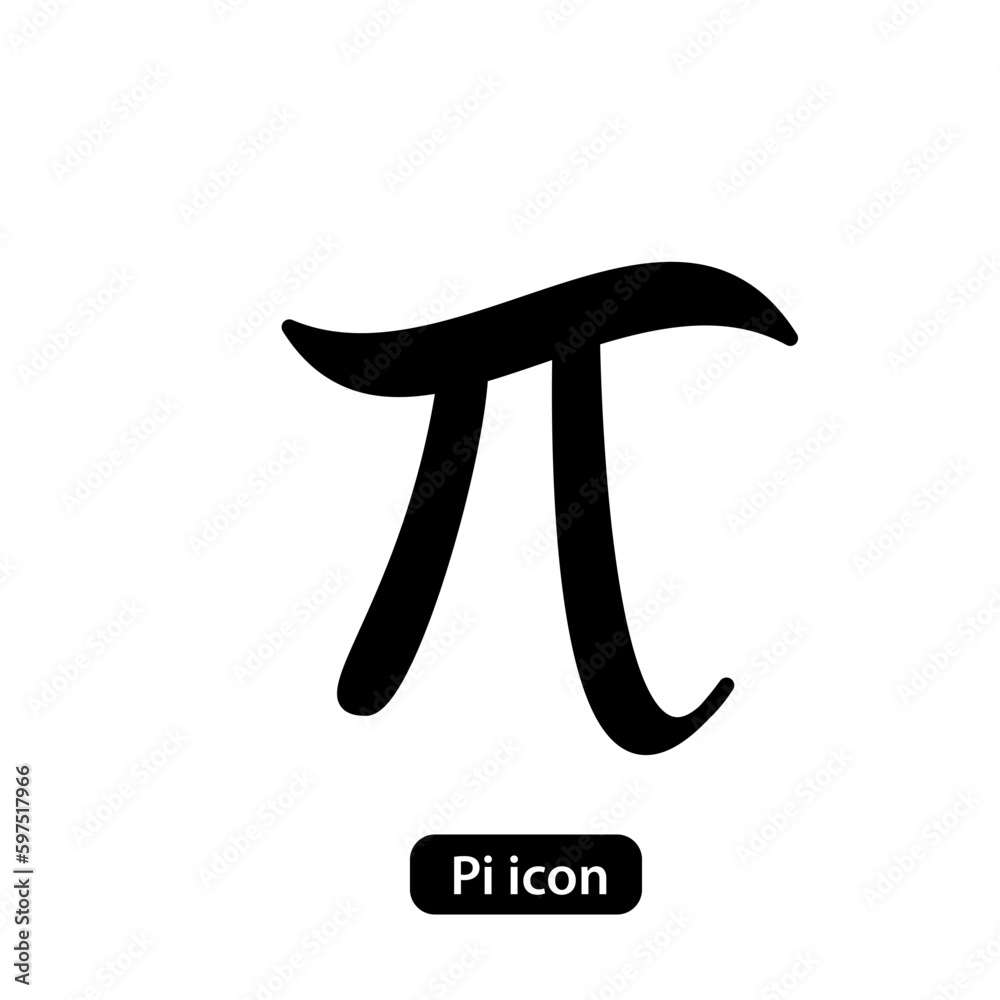 Pi icon vector logo design template - obrazy, fototapety, plakaty 
