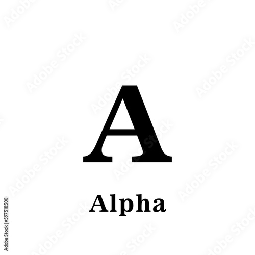 Alpha beta icon vector logo design template